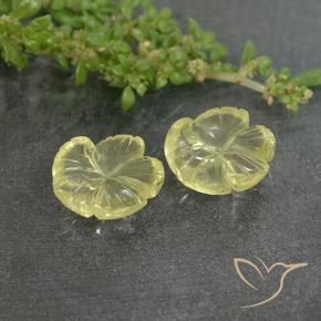 Shop natural 6.36ct Jaune clair Quartz gems, Taille Fleur, from Brésil at GemSelect. In stock, global shipping!