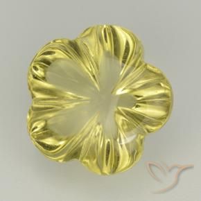 Quartz Jaune moyen naturelle Taille Fleur, 8.01 ct, Transparent