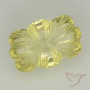 Quartz Jaune moyen naturelle Taille Fleur, 8.61 ct, Transparent