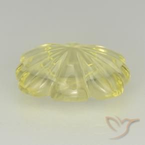 Quartz Jaune moyen naturelle Taille Fleur, 8.61 ct, Transparent