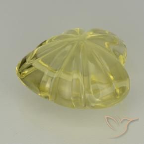Quartz Jaune pâle naturelle Taille Fleur, 6.85 ct, Transparent