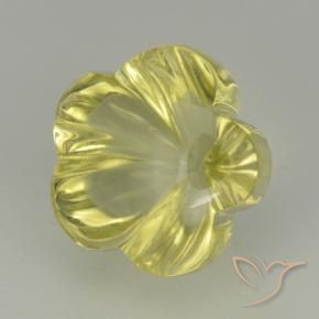 Quartz Jaune moyen naturelle Taille Fleur, 5.05 ct, Transparent