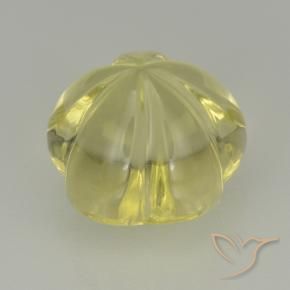 Quartz Jaune moyen naturelle Taille Fleur, 5.05 ct, Transparent