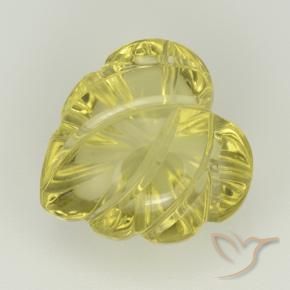 Quartz Jaune moyen naturelle Taille Fleur, 6.81 ct, Transparent