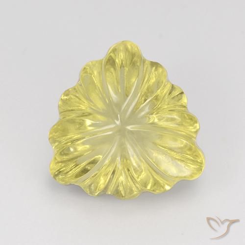 5.66ct Naturel Jaune lagon Quartz, Trillion, Transparent