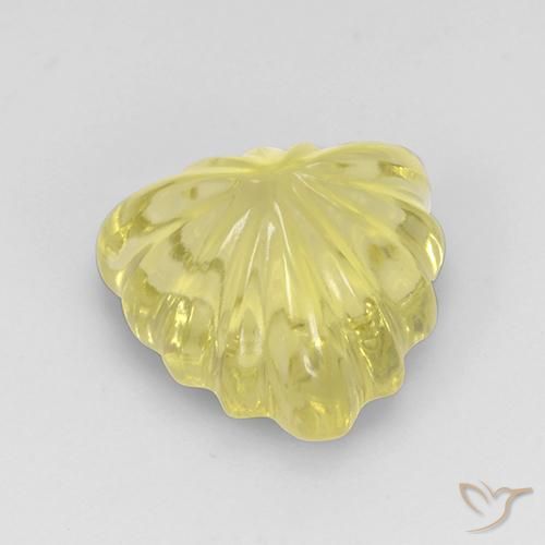 Quartz Jaune lagon naturelle Trillion, 5.66 ct, Transparent