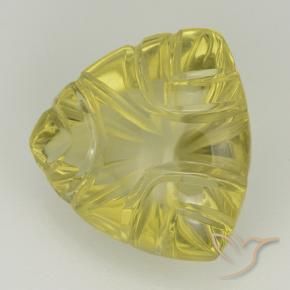 Quartz Jaune moyen naturelle Trillion, 6.21 ct, Transparent