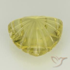 Quartz Jaune moyen naturelle Trillion, 6.21 ct, Transparent