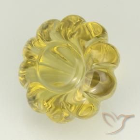 Quartz Jaune lagon naturelle Taille Fleur, 8.52 ct, Transparent