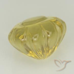 Quartz Jaune lagon naturelle Taille Fleur, 8.52 ct, Transparent