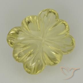 Quartz Jaune moyen naturelle Taille Fleur, 8.50 ct, Transparent