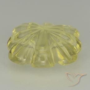 Quartz Jaune moyen naturelle Taille Fleur, 8.50 ct, Transparent