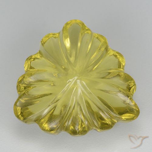 5.70ct Naturel Jaune moyen-léger Quartz, Trillion, Transparent