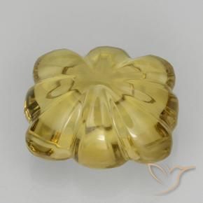 Quartz Jaune clair naturelle Taille Fleur, 8.05 ct, Transparent
