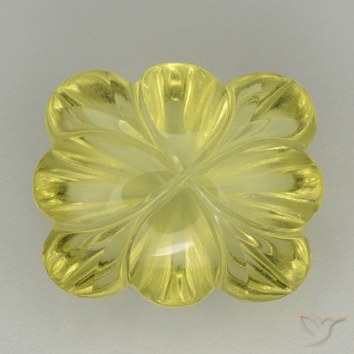 8.98ct Naturel Bourdon jaune Quartz, Taille Fleur, Transparent