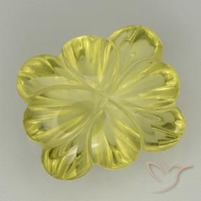 Quartz Bourdon jaune naturelle Taille Fleur, 8.98 ct, Transparent