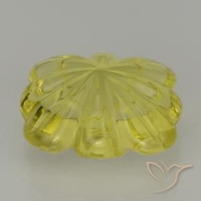Quartz Bourdon jaune naturelle Taille Fleur, 8.98 ct, Transparent