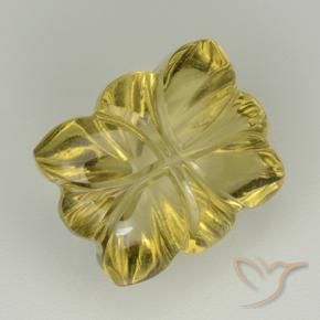 Quartz Jaune foncé naturelle Taille Fleur, 7.00 ct, Transparent