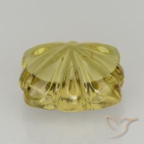 Quartz Jaune foncé naturelle Taille Fleur, 7.00 ct, Transparent