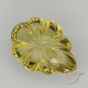 Quartz Jaune brunâtre naturelle Taille Fleur, 6.00 ct, Transparent