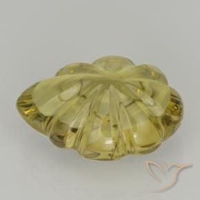 Quartz Jaune brunâtre naturelle Taille Fleur, 6.00 ct, Transparent