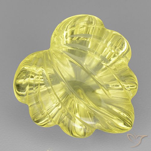 7.65ct Naturel Jaune bourdon léger Quartz, Taille Fleur, Transparent