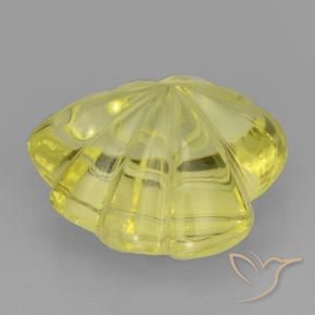 Quartz Jaune bourdon léger naturelle Taille Fleur, 7.65 ct, Transparent