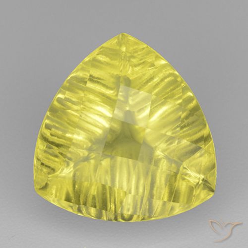 6.35ct Naturel Jaune vif Quartz, Trillion, Transparent