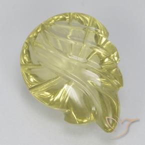 Quartz Jaune clair naturelle Taille Fleur, 9.19 ct, Transparent