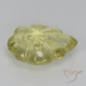 Quartz Jaune maïs léger naturelle Taille Fleur, 4.40 ct, Transparent