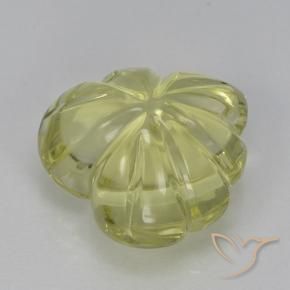 Quartz Jaune moyen-léger naturelle Taille Fleur, 7.36 ct, Transparent