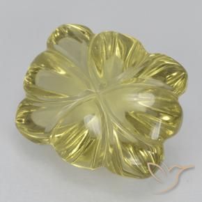Quartz Jaune moyen-léger naturelle Taille Fleur, 6.85 ct, Transparent