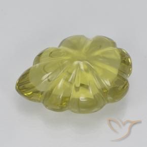 Quartz Jaune ananas léger naturelle Taille Fleur, 5.61 ct, Transparent