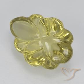 Quartz Jaune doré léger naturelle Taille Fleur, 5.50 ct, Transparent
