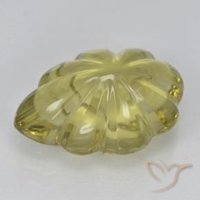 Quartz Jaune doré léger naturelle Taille Fleur, 5.50 ct, Transparent