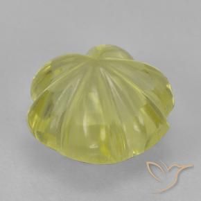 Quartz Jaune lagon naturelle Taille Fleur, 3.59 ct, Transparent