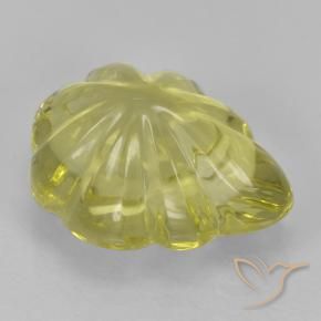 Quartz Jaune ananas léger naturelle Taille Fleur, 4.28 ct, Transparent