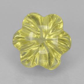 Quartz jaune naturelle taille fleur, 2,06 ct, transparent
