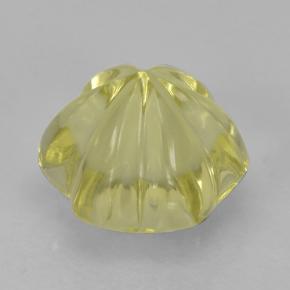 Quartz jaune naturelle taille fleur, 2,06 ct, transparent