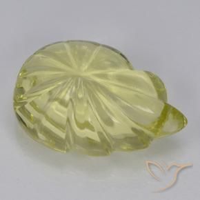 Quartz Jaune clair naturelle Taille Fleur, 5.54 ct, Transparent