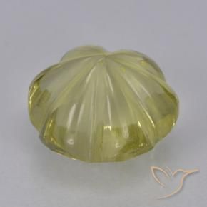 Quartz Jaune ananas léger naturelle Taille Fleur, 2.85 ct, Transparent