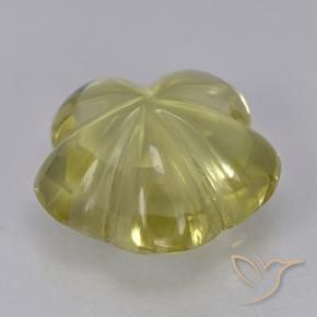 Quartz Jaune clair naturelle Taille Fleur, 3.23 ct, Transparent