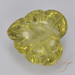 Quartz Jaune moyen naturelle Taille Fleur, 5.36 ct, Transparent