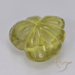 Quartz Jaune moyen naturelle Taille Fleur, 5.36 ct, Transparent