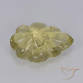 Quartz Jaune neutre naturelle Taille Fleur, 4.76 ct, Transparent