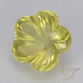Quartz Jaune ananas naturelle Taille Fleur, 2.59 ct, Transparent