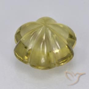 Quartz Jaune moyen-léger naturelle Taille Fleur, 2.50 ct, Transparent