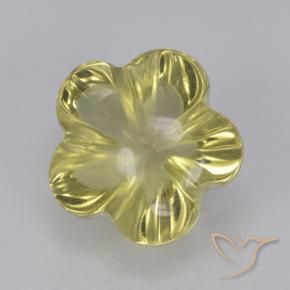 Quartz Jaune lagon naturelle Taille Fleur, 2.68 ct, Transparent