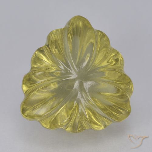 5.68ct Naturel Jaune doré léger Quartz, Trillion, Transparent