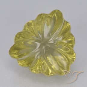 Quartz Jaune doré léger naturelle Trillion, 5.68 ct, Transparent